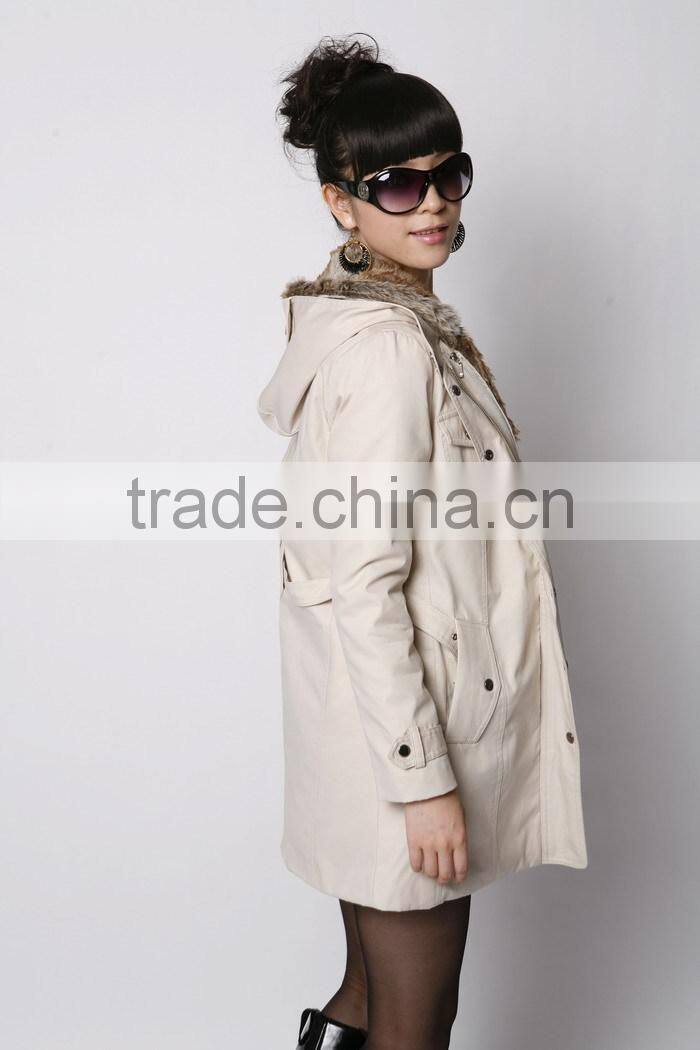 Warm Winter Coat Jacket Outerwear Faux Fur Lining Women's Fur Jackets Overcoat