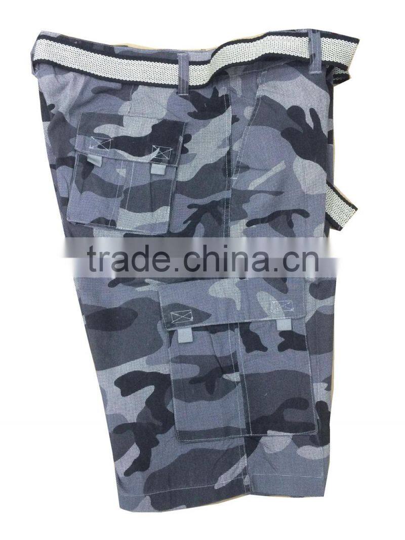 New style 2016 Summer Mens Camo Cargo Shorts printed fabric Stocklots