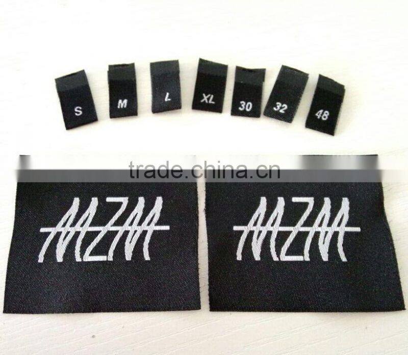customized high density woven size label