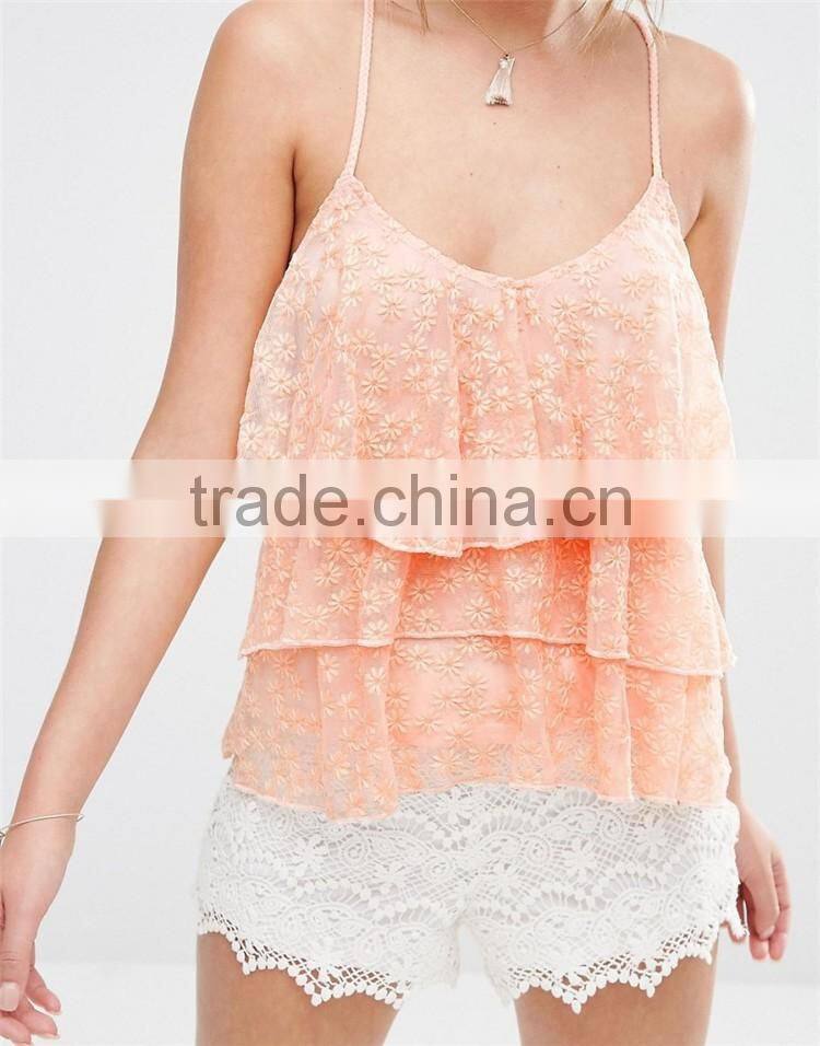 Tiered Lace Cami Latest Blouse Design 2016 Lace Blouses