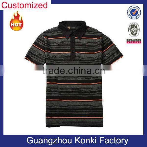 wholesale the men's latest design striped short sleeve bulk polo shirts