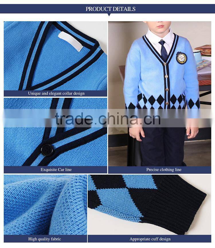Kindergarten clothing spring and autumn wear school uniforms classes spring British college wind children's sweaters set custom