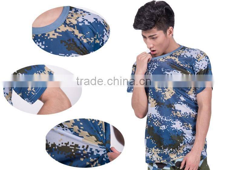 100% polyester o-neck t-shirt wholesale with all over sublimation, camouflage t-shirt wholesale