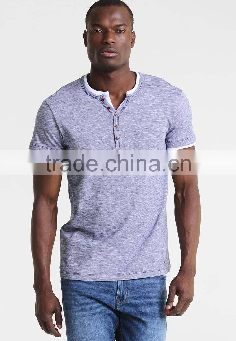 MGOO Top Selling Men's Half Sleeve T Shirt Button Down Plain Slim Fit T Shirt