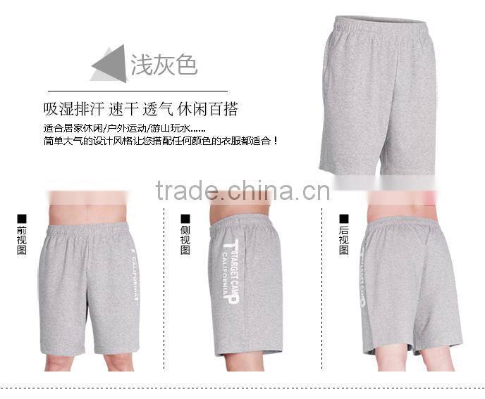 Custom casual 100% cotton men's printed shorts breathable dry fit short pants for men