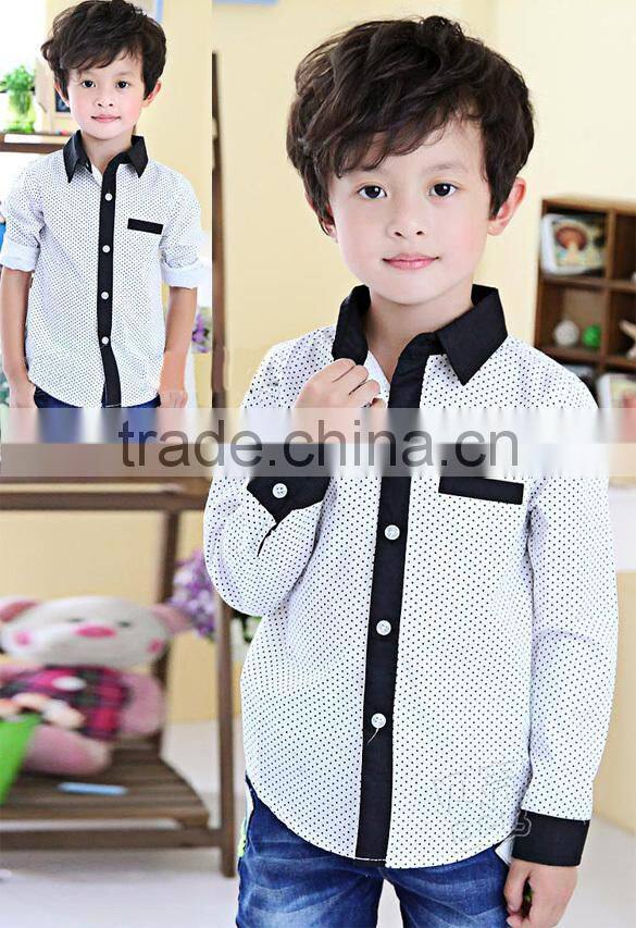 New style fashion baby boy shirt Polka Dot boy's shirt t-shirt