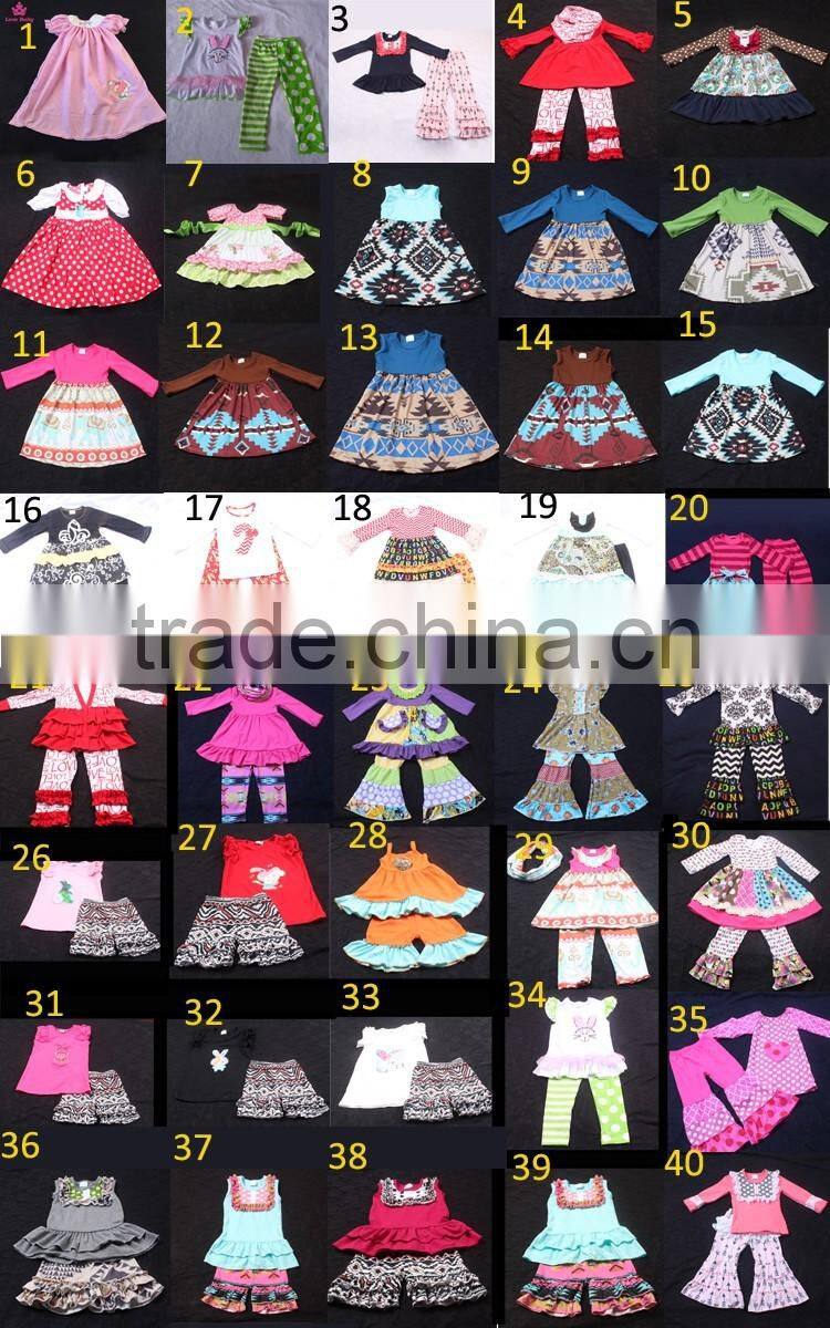 100% real life picture blue bunny top with short floral ruffle pants 2pcs Easter Day Clothing set LBYTZ001-107
