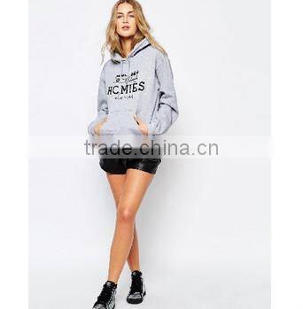 2015 fashion design women cheap fleece hoodie
