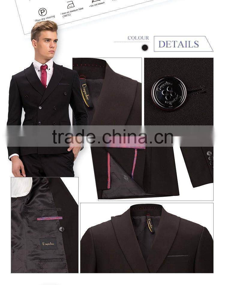 Daynoliao half lining latest design woolen slim fitted black men dress blazer designs