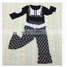 Xmas 2015 baby girl stripe cheap price girl stripe boutique pajamas fall cotton floral cotton damask green caters stripe outfit
