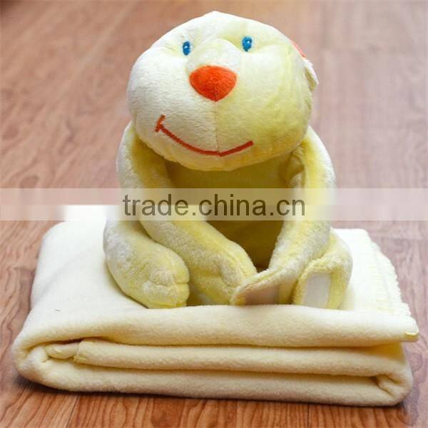 Cute 3D animal character coral fleece baby blanket