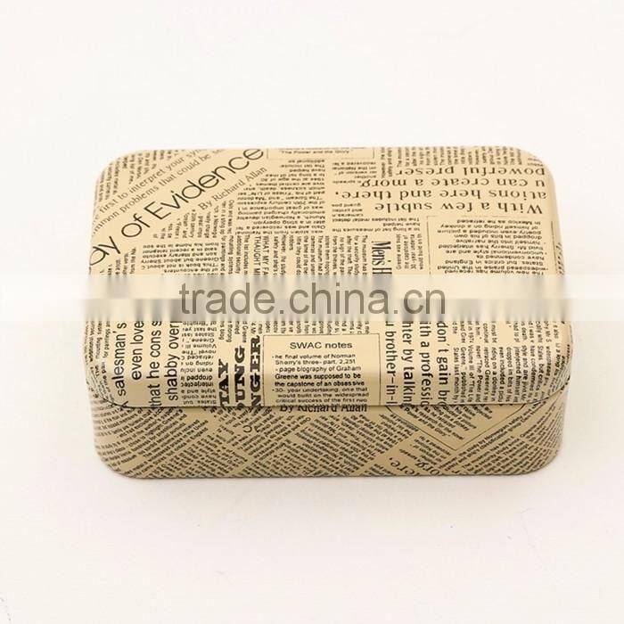R1837H Manufacturer square tin box metal storage box wholesale gum tin box