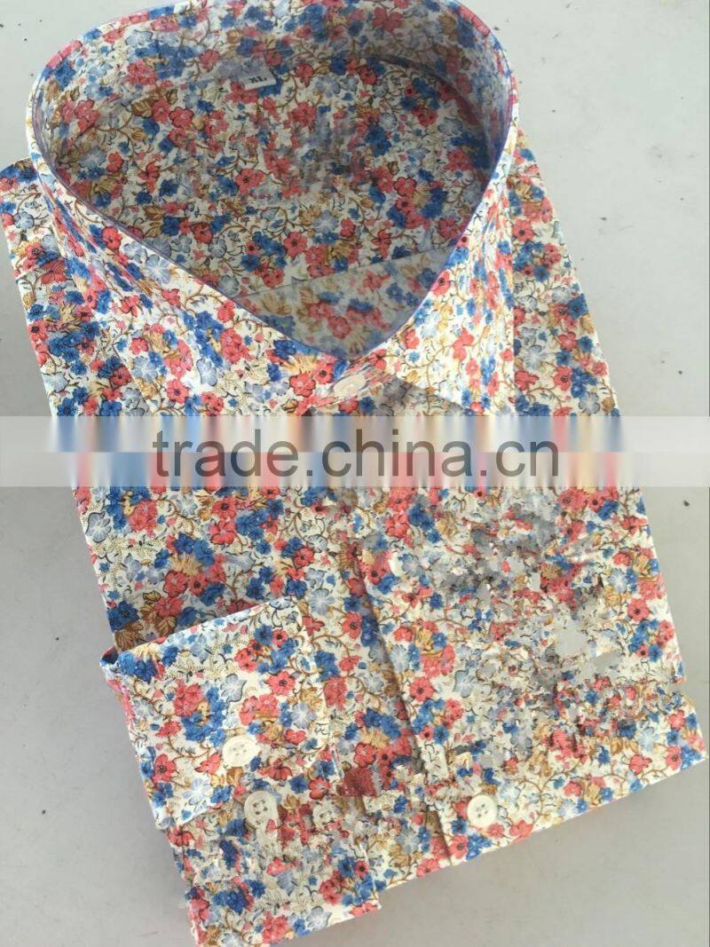 Latest florals mens slim fit dress shirt design