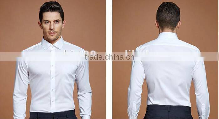 2017 Gentlemen style french cuff open-neck men dress shirt