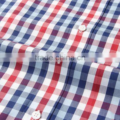 Alibaba 2016 new style bright check pattern cotton shirt elegant for men