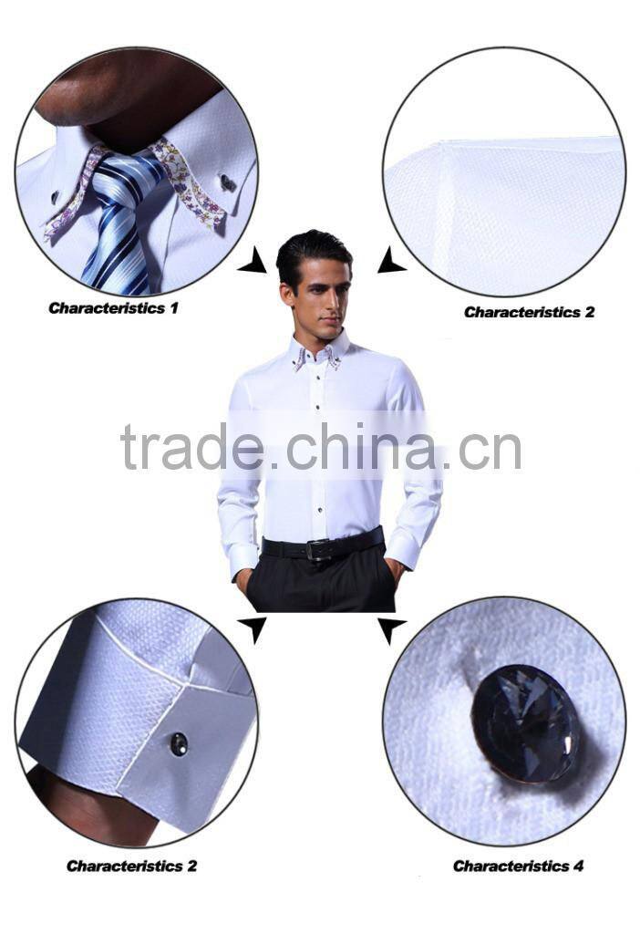 Printing double collar plain long sleeve spring & autumn fancy design t-shirt