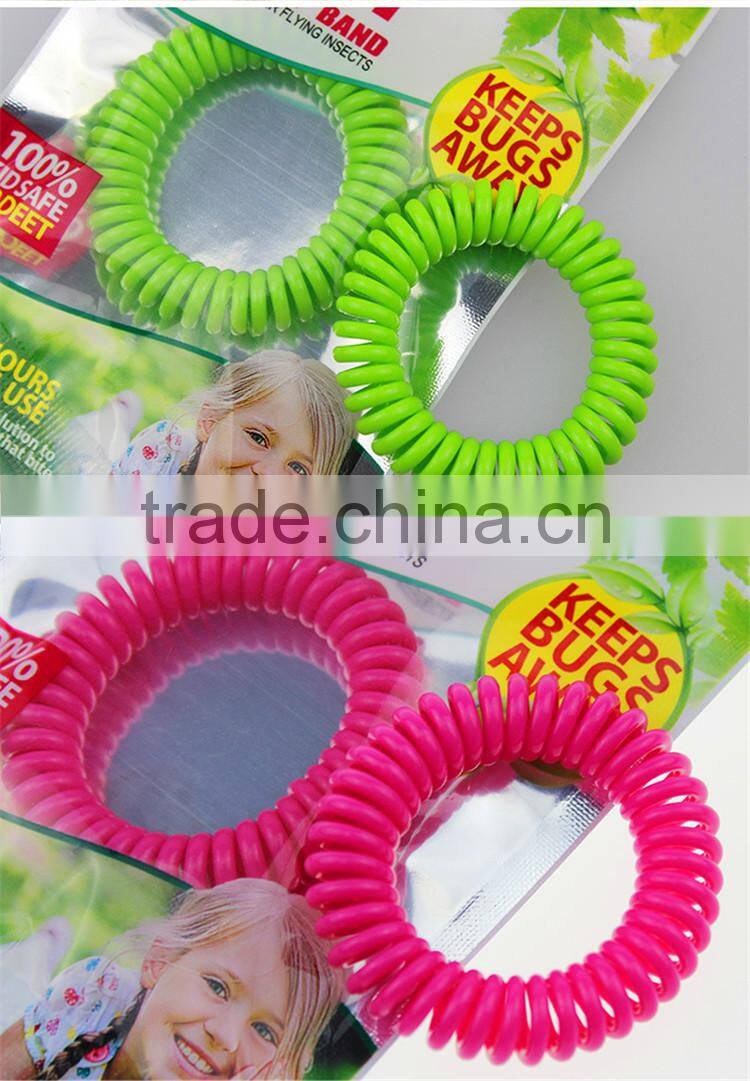 Spring Coil Anti Mosquito Bug Pest Repel Wrist Band Bracelet Insect Repellent