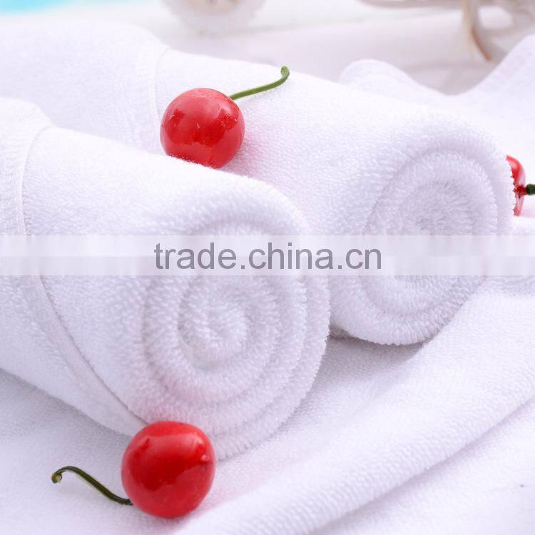 China supplier hotel bamboo towel white color 4pcs towel sets