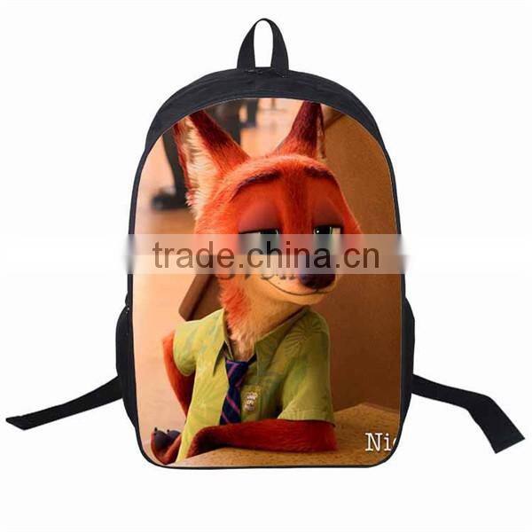 Latest Zootopia school bag Popular Movie school backpacks Wholesale Lovely school bag for kids
