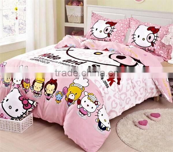 Hot selling Hello Kitty Bedding sets Kids cotton bedding set wholesale price