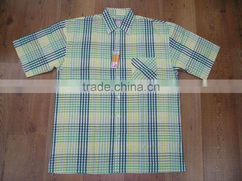 Mens 100% Cotton yarn-dyed Striped Long Sleeve Shirt