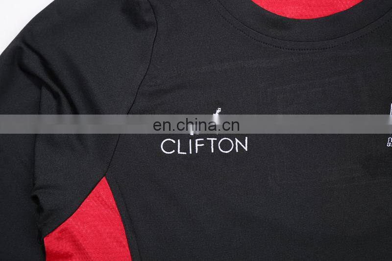 Long Sleeve Black Blank Plain Soccer Jersey For Training