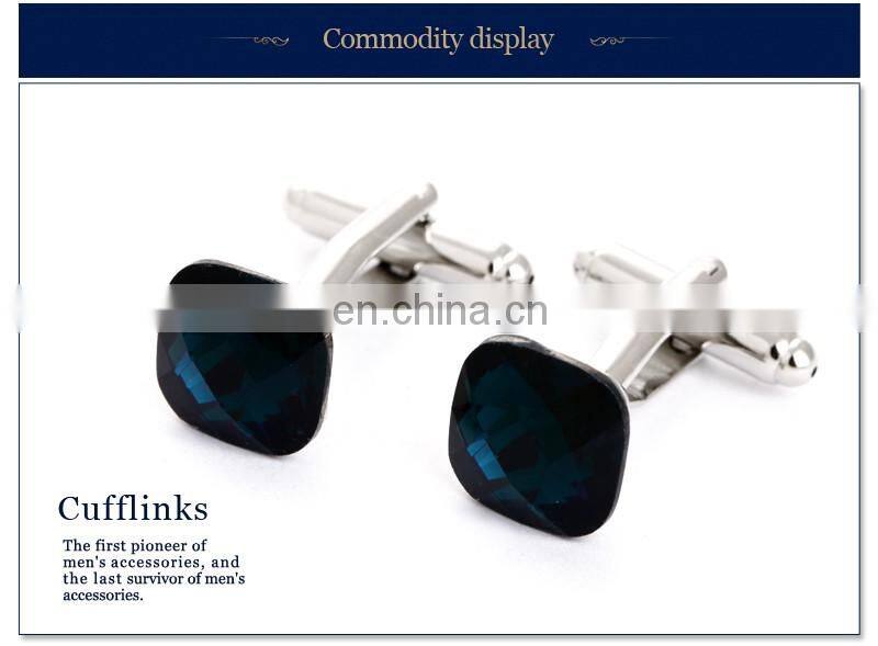 Simple Deluxe Rhinestone Jewelry Unisex Shirt Cufflinks Brand