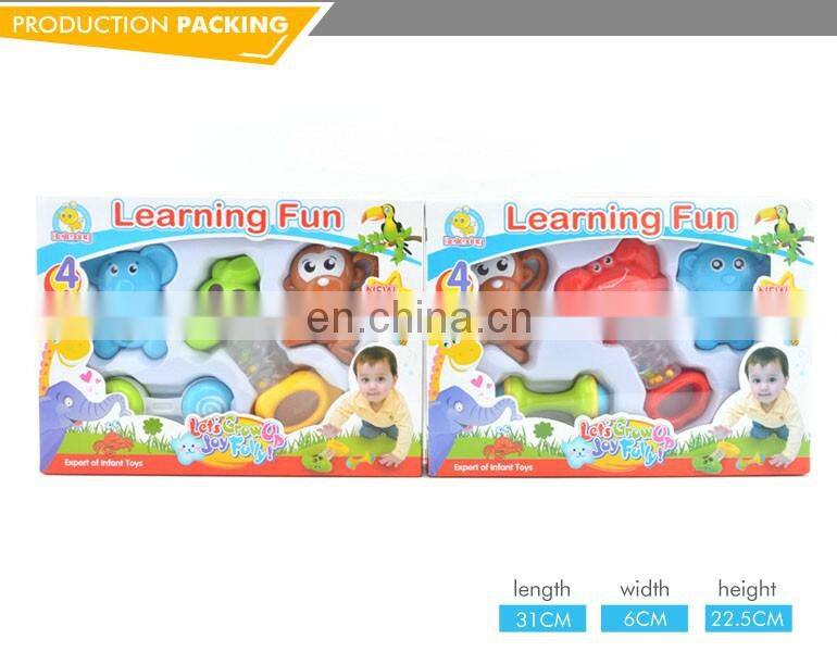 Colorful plastic kids play hand bell musical instrument for wholesale