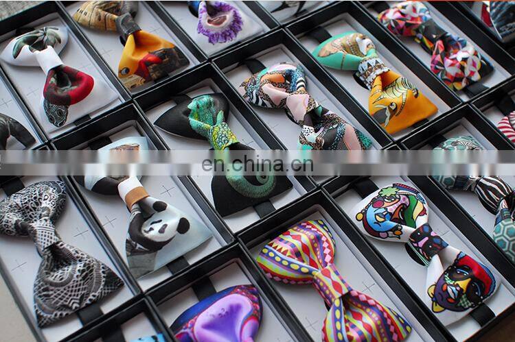 2014 New Mens Pattern Custom Made Digital Printing Silk Bow Ties