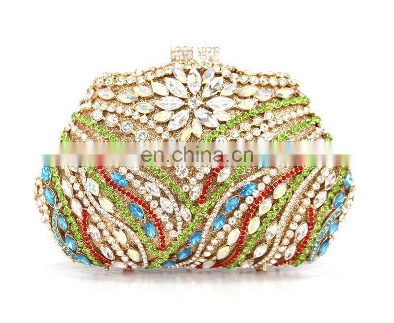 Newest colorful Crystal Evening Clutch Bag