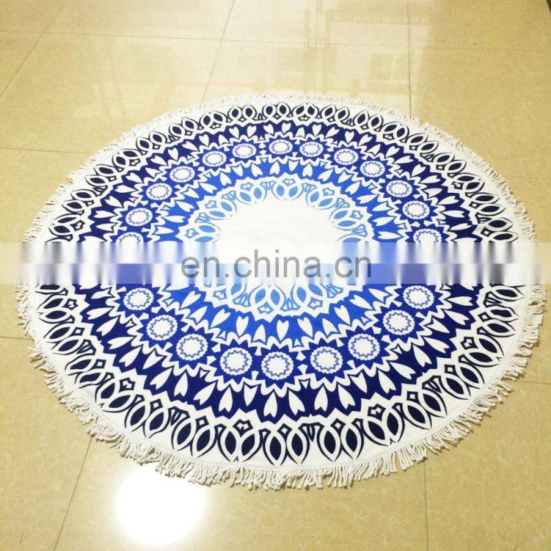 M0050 Micro Fiber Round 'Roundie' Beach Towel With Tassels