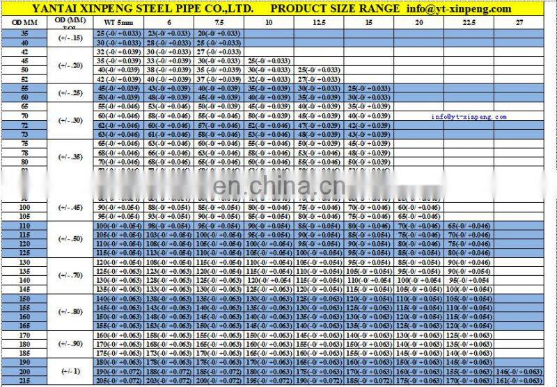 High Quality Automobile Parts Shock Absorber S45C Honed Tube