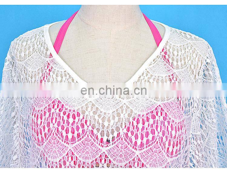 Lace Beach Cover up Tassel Bathing suit cover ups Vestido playa crochet Saida de Praia Cover up Kaftan bikinis shirt swimsuit