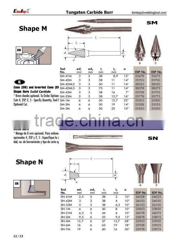 Hot Isostatic Pressing Tungsten Carbide Burr