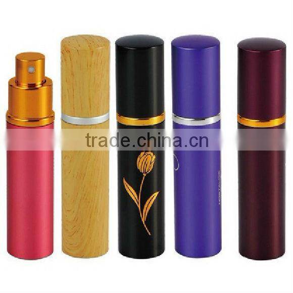 Aluminum perfume bottle with spray