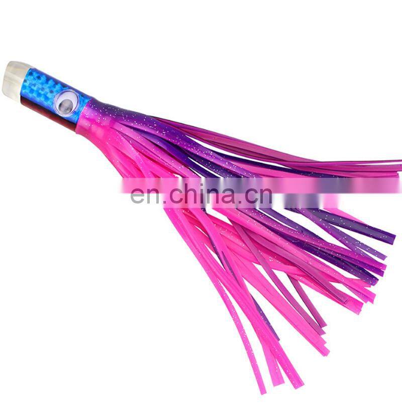 30cm 150g Resin Head And Squid Skirts Trooling Luminous Glow in Dark Fishing Lure Tuna Fishing Bait