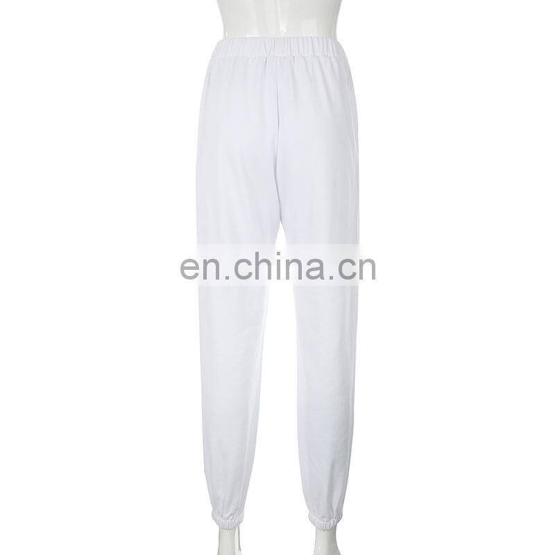 Europe and the United States 2021 foreign trade hot style women's clothing new trend basic earth color casual trousers trousers