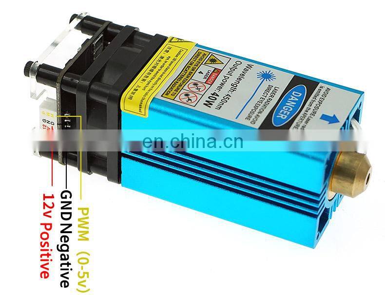 Blue-Violet Light Cutting Laser Module Output Power 40W Fixed Focus 450NM Engraving Laser Module