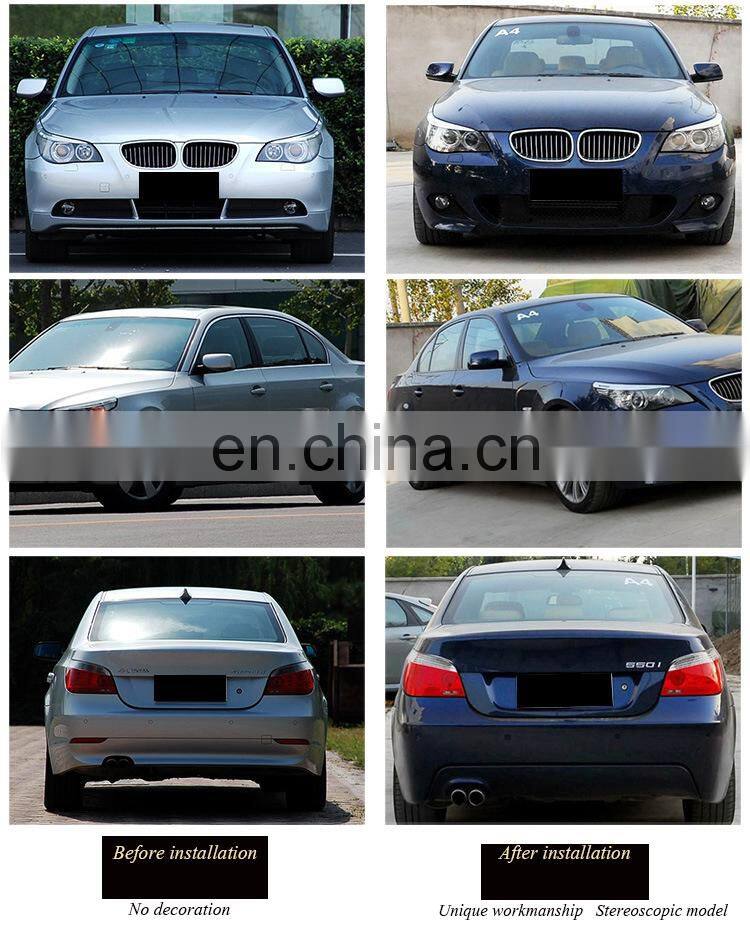 Runde High Quality MT Style PP material BODY KIT For 2003-2010 BMW 5 Series E60 Auto Car Wide Body kit Upgrade