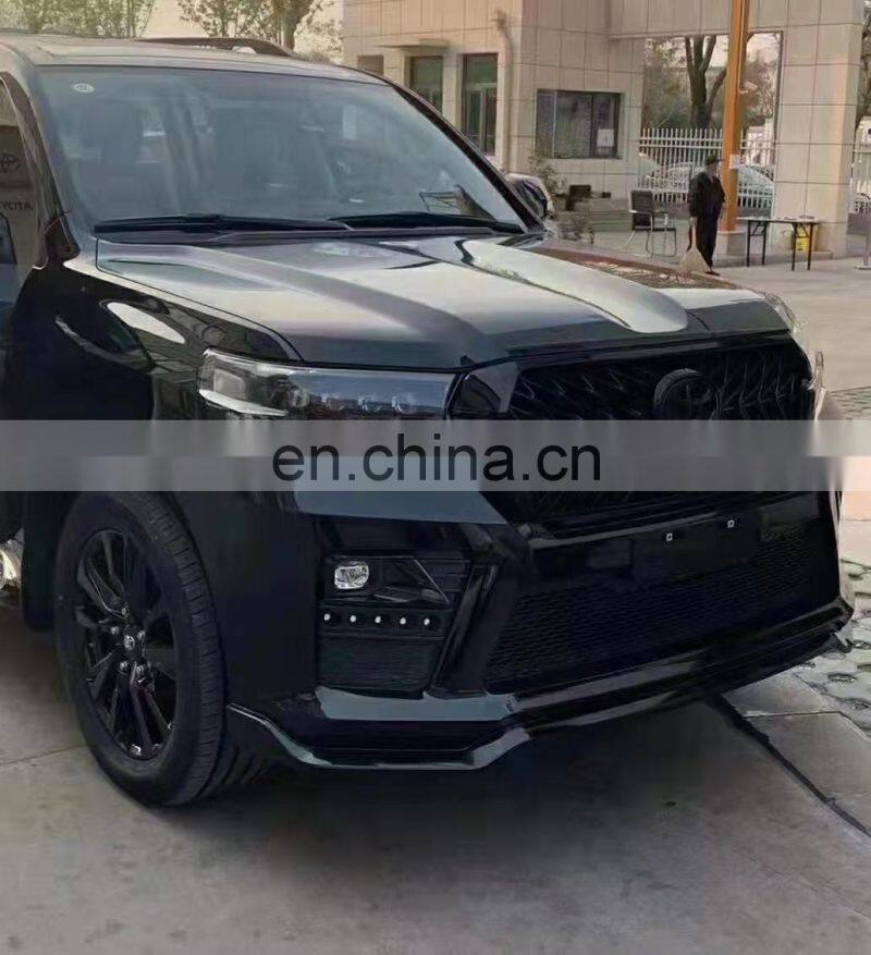 Runde PP Material For Toyota Land Cruiser Old Upgrade New Black Style Body Kit Front Rear Bumper Side Skirt Grille Headlight