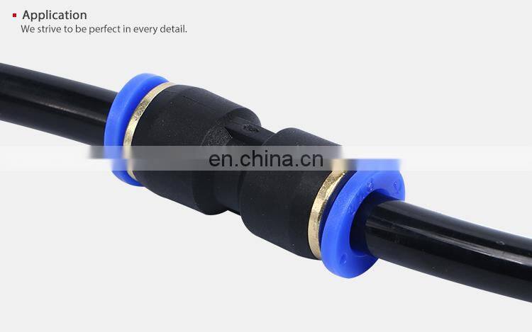SNS SPU Series push to connect plastic quick fitting union straight pneumatic air tube hose connector