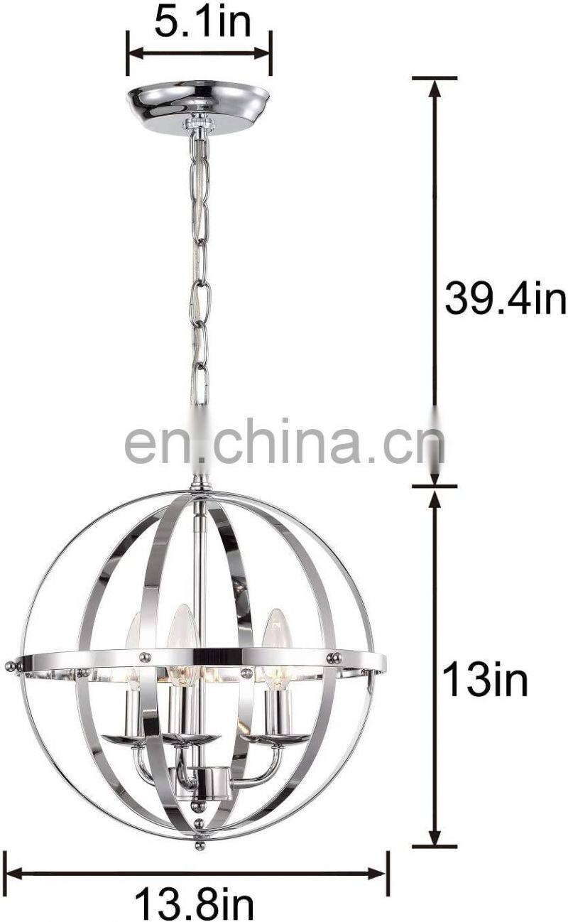 Industrial Pendant Lighting Fixture Flexible Chandelier Hanging Rustic 5 Light Flush Mount Ceiling Pendant Lamp