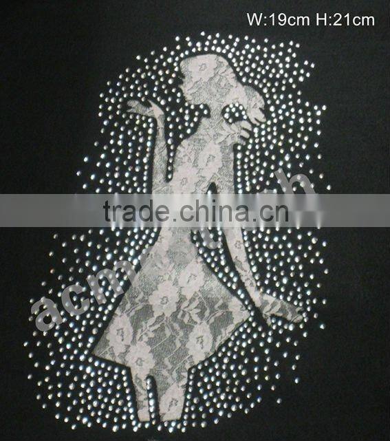 Lace Mixed Rhinestone Patches /hot fix patch /iron on patch / badge
