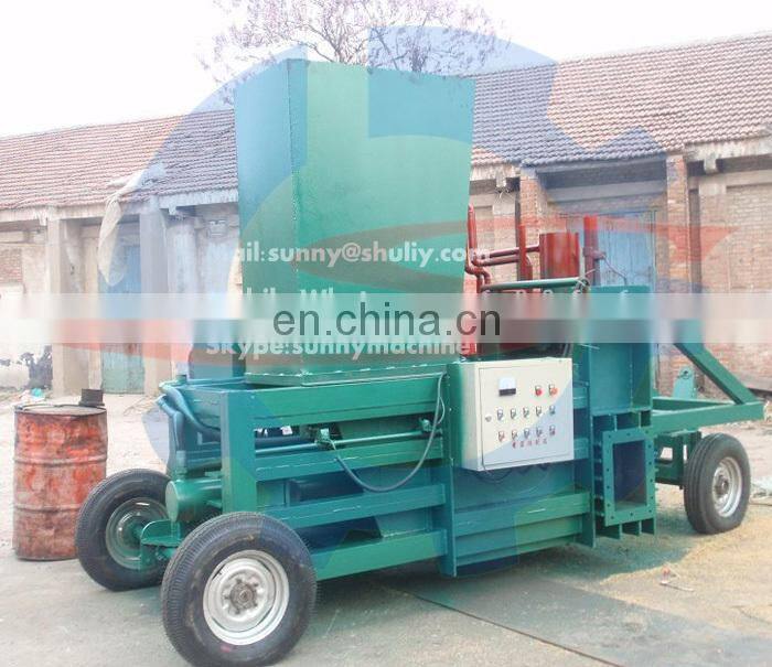Full automatic hydraulic system wood sawdust wood shavings baler machine for sale