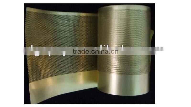 Punching Nickel plated low carbon steel belt Small circular aperture