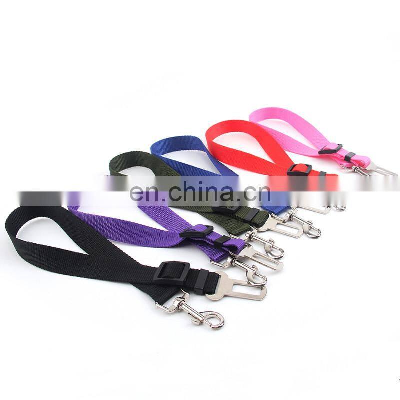 Pet Dog Cat Car Seat Belt Dog Accessories Adjustable Harness Lead Leash Small Medium Travel Clip Puppy Collar Leash