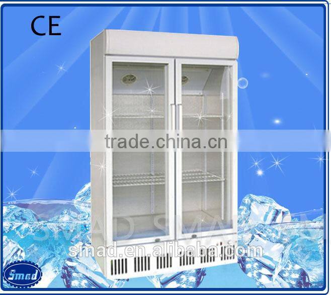Single door/ double door transparent glass door showcase refrigerators