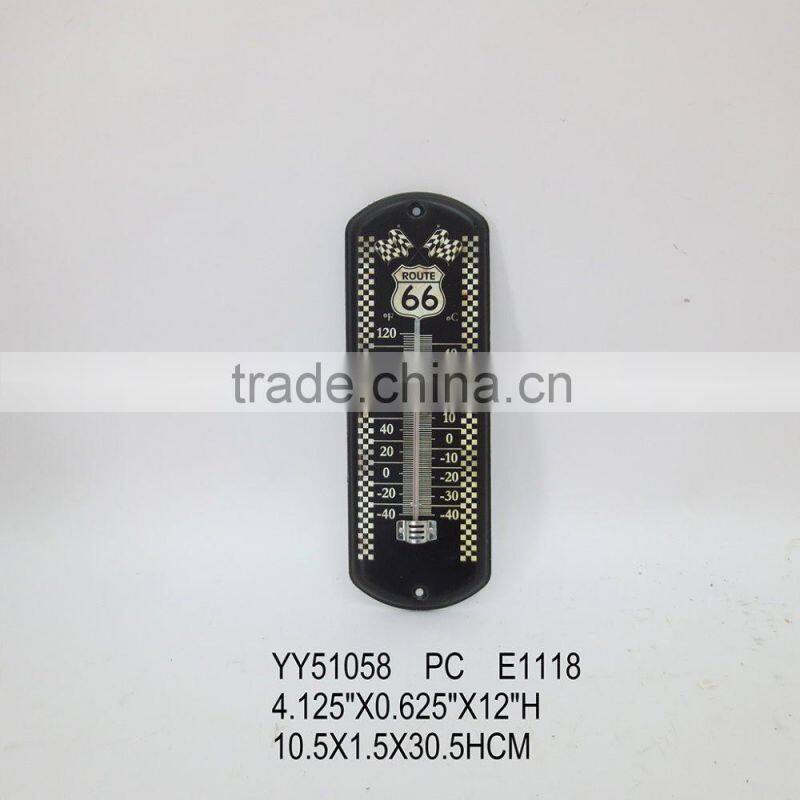 Rustic metal thermometer for wall, cheap tin thermomether