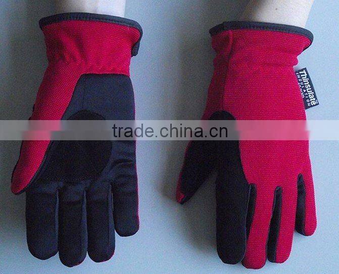 Spandex Back Synthetic Leather Palm safety Protective Mechanic Work Gloves