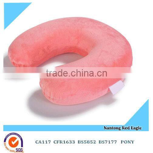 OEM short floss cover memory foam adult travel pillow